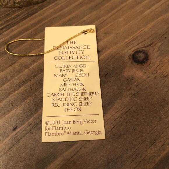 VINTAGE FLAMBRO RENAISSANCE NATIVITY RESIN GABRIEL THE SHEPHERD FIGURINE 1991 - Picture 9 of 9